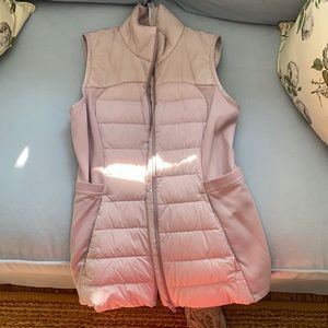 Lululemon down for it all vest porcelain pink 8